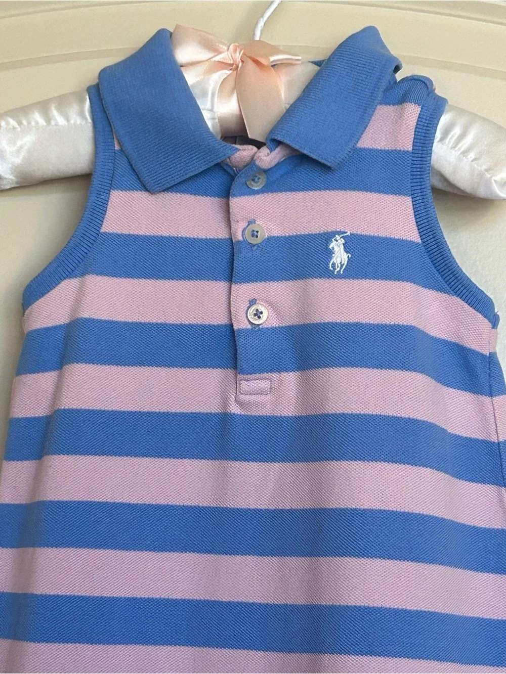 18M Ralph Lauren Striped Stretch Mesh Polo